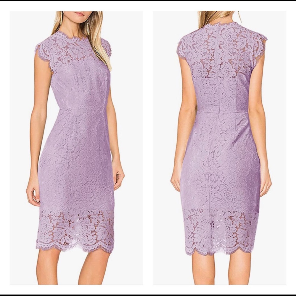 Sleeveless Lace Floral Elegant Cocktail Dress Crew Neck Knee Length for Party